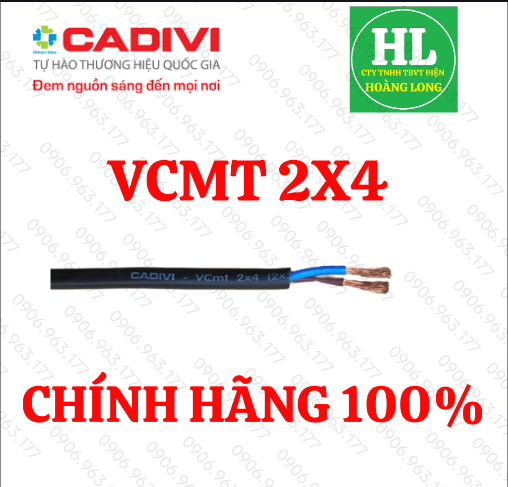Dây điện Cadivi VCmt 2x4 mm² (giá 1 mét)