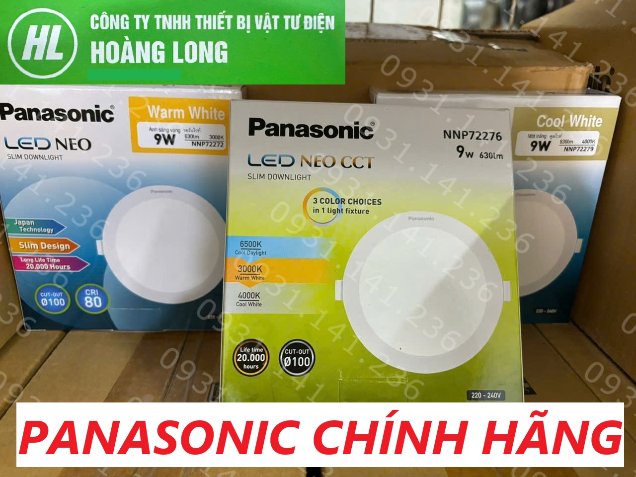 Đèn LED Panel âm trần tròn 9W Panasonic Neo Slim