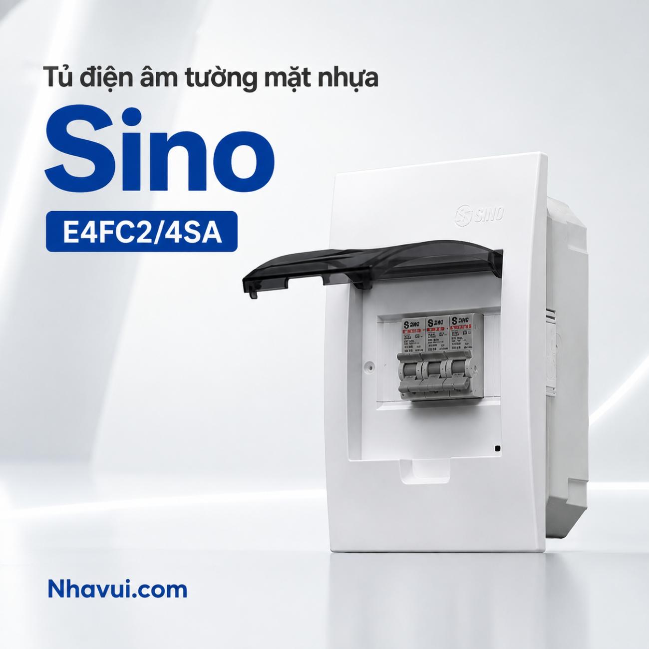 Tủ điện nhựa 1 pha 8 module Sino