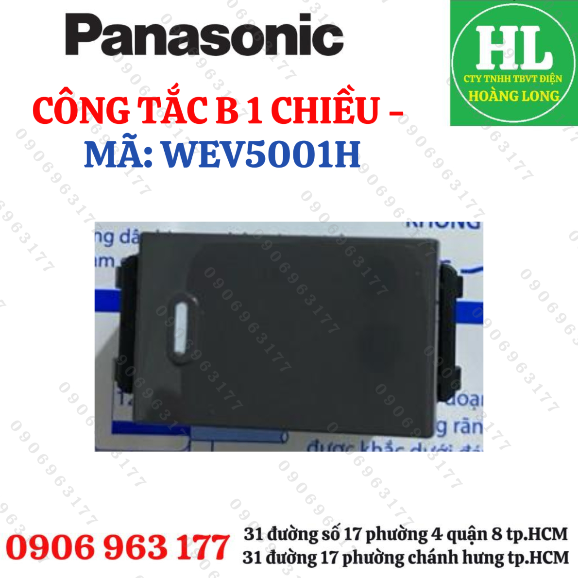 Công tắc Panasonic Wide màu xám